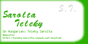 sarolta teleky business card